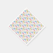 Farbenfrohe Regenbogen- und Baumstruktur Nahtloses Serviette (Ecke)