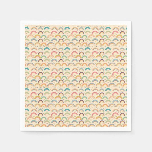 Farbenfrohe Regenbogen- und Diamantenmuster Serviette (Vorderseite)