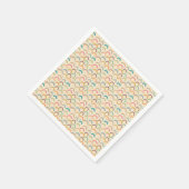 Farbenfrohe Regenbogen- und Diamantenmuster Serviette (Ecke)