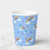 Farbenfrohe Regenbögen und Regen Pappbecher (Rechts)
