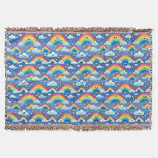 Farbenfrohe Regenbogen und Wolken Decke (Vorderseite)