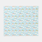 Farbenfrohe Regenbogen und Wolken Fleecedecke (Vorderseite (Horizontal))