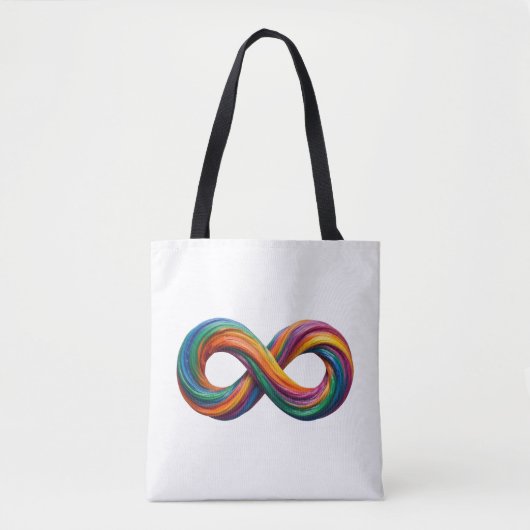 Farbenfrohe Regenbogen-Unendlichkeitstasche Tasche (Vorderseite)