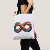 Farbenfrohe Regenbogen-Unendlichkeitstasche Tasche (Von Nahem)