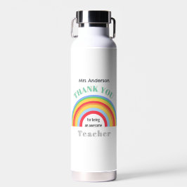 Farbenfrohe Regenbogen Vielen Dank Lehrer Wertschä Trinkflasche