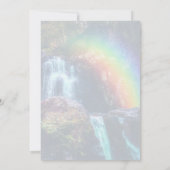 Farbenfrohe Regenbogen Wasserfälle Waldwald Foto Mitteilungskarte (Rückseite)