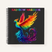 Farbenfrohe Regenbogen Wasserfarbe Phoenix Krieger Notizblock (Vorderseite)