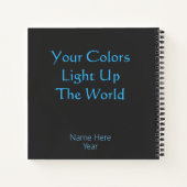 Farbenfrohe Regenbogen Wasserfarbe Phoenix Krieger Notizblock (Rückseite)