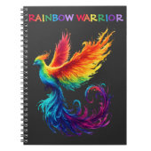 Farbenfrohe Regenbogen Wasserfarbe Phoenix Krieger Notizblock (Vorderseite)