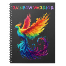 Farbenfrohe Regenbogen Wasserfarbe Phoenix Krieger