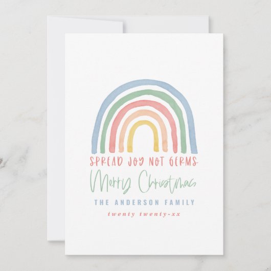 Farbenfrohe Regenbogen Weihnachten verbreiten Freu (Vorderseite)