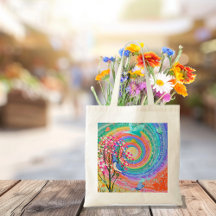 Farbenfrohe Regenbogen-Wildblumen Vögel Schmetterl