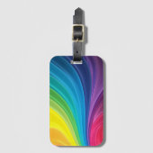 Farbenfrohe Regenbogen-Wirbel heute Gepäckanhänger (Vorderseite Vertikal)