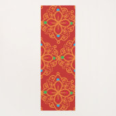 Farbenfrohe Regenbogen-Yoga-Mandala-Muster Yogamatte (Rückseite)