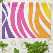 Farbenfrohe Regenbogen Zebra Muster Geschenke Geschirrtuch (Gefaltet)