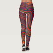 Farbenfrohe Regenbogenabstraktion Leggings (Rückseite)