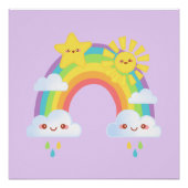 Farbenfrohe Regenbogenästhetik Poster (Vorderseite)