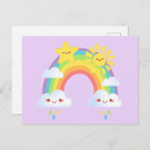 Farbenfrohe Regenbogenästhetik Postkarte (Vorne/Hinten)