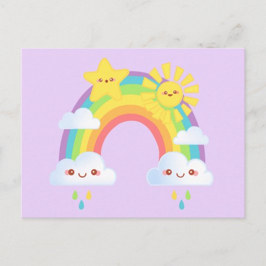 Farbenfrohe Regenbogenästhetik Postkarte (Vorderseite)