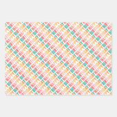 Farbenfrohe Regenbogenbär Geburtstag Geschenkpapier Set (Vorderseite 2)