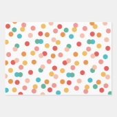 Farbenfrohe Regenbogenbär Geburtstag Geschenkpapier Set (Vorderseite)