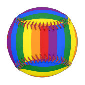 Farbenfrohe Regenbogenbaseball Baseball (Rückseite)