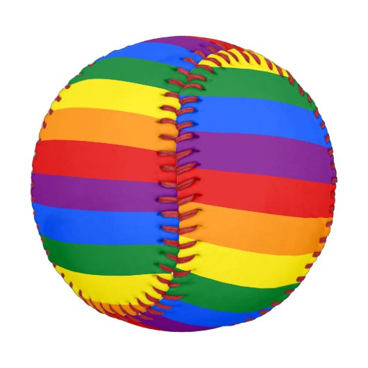 Farbenfrohe Regenbogenbaseball Baseball (Schrägansicht)