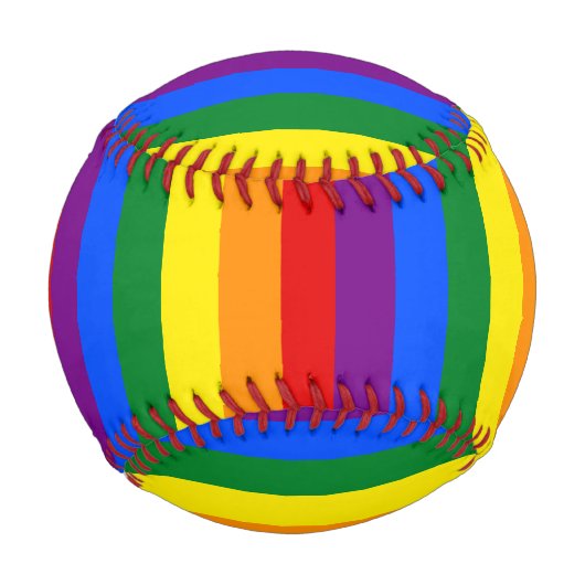 Farbenfrohe Regenbogenbaseball Baseball (Vorderseite)
