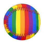 Farbenfrohe Regenbogenbaseball Baseball (Vorderseite Links)