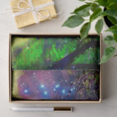 Farbenfrohe Regenbogenbäume magischer Wald Dekoupa Seidenpapier (Geschenk)