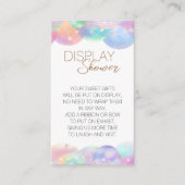 Farbenfrohe Regenbogenblase Babydusche Begleitkarte (Vorderseite)