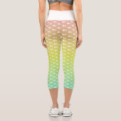 Farbenfrohe Regenbogenblasen Capri Leggings (Rückseite)
