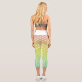 Farbenfrohe Regenbogenblasen Capri Leggings (Rückseite)