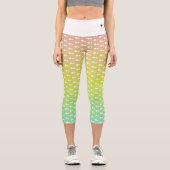 Farbenfrohe Regenbogenblasen Capri Leggings (Vorderseite)
