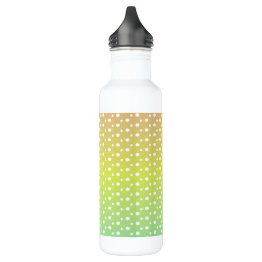 Farbenfrohe Regenbogenblasen Edelstahlflasche (Links)