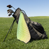 Farbenfrohe Regenbogenblasen Golfhandtuch (Gras)