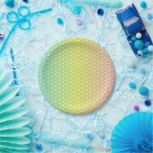 Farbenfrohe Regenbogenblasen Pappteller (Party)