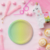 Farbenfrohe Regenbogenblasen Pappteller (Party)