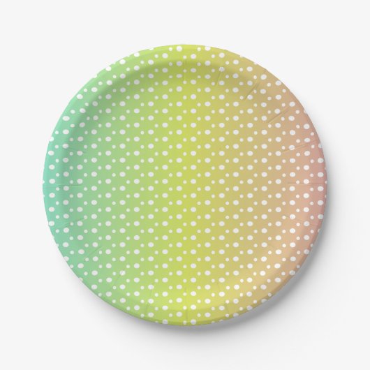 Farbenfrohe Regenbogenblasen Pappteller (Vorderseite)
