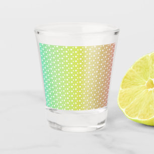 Farbenfrohe Regenbogenblasen Schnapsglas