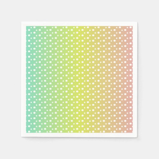 Farbenfrohe Regenbogenblasen Serviette (Vorderseite)