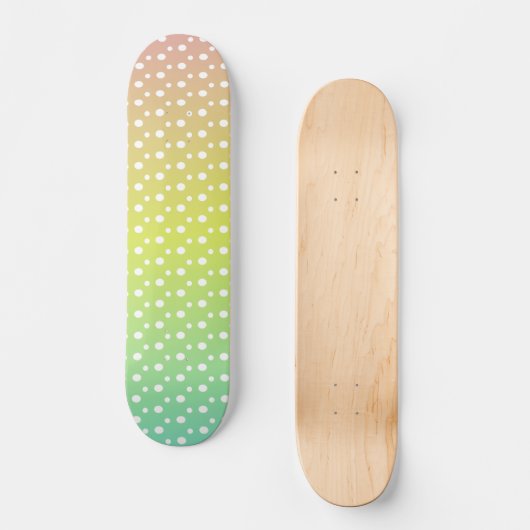 Farbenfrohe Regenbogenblasen Skateboard (Vorderseite)