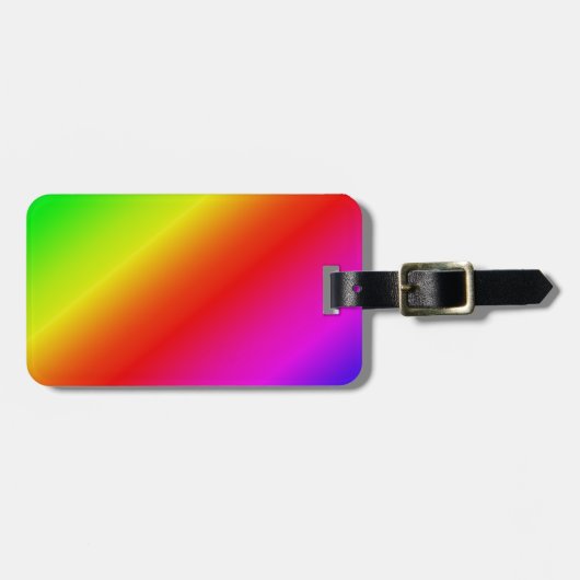 Farbenfrohe Regenbogenblende Diagonal Gepäckanhänger (Vorderseite horizontal)