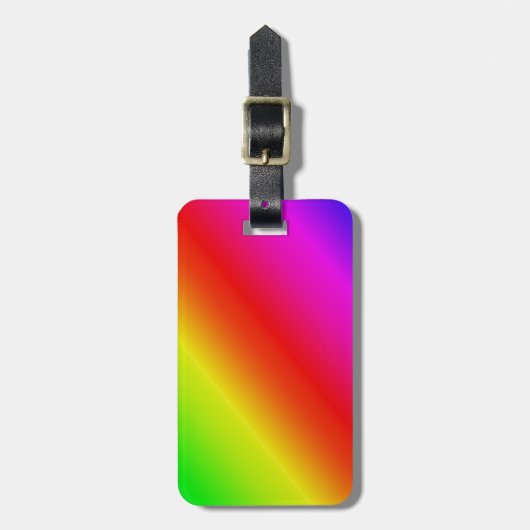 Farbenfrohe Regenbogenblende Diagonal Gepäckanhänger (Vorderseite vertikal)