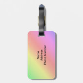 Farbenfrohe Regenbogenblende Diagonal Gepäckanhänger (Rückseite vertikal)