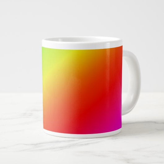 Farbenfrohe Regenbogenblende Diagonal Jumbo-Tasse (Vorderseite Rechts)