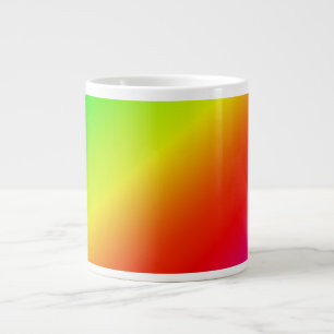 Farbenfrohe Regenbogenblende Diagonal Jumbo-Tasse