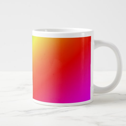 Farbenfrohe Regenbogenblende Diagonal Jumbo-Tasse (Rechts)