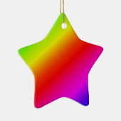 Farbenfrohe Regenbogenblende Diagonal Keramik Ornament (Rechts)