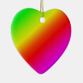 Farbenfrohe Regenbogenblende Diagonal Keramik Ornament (Rechts)